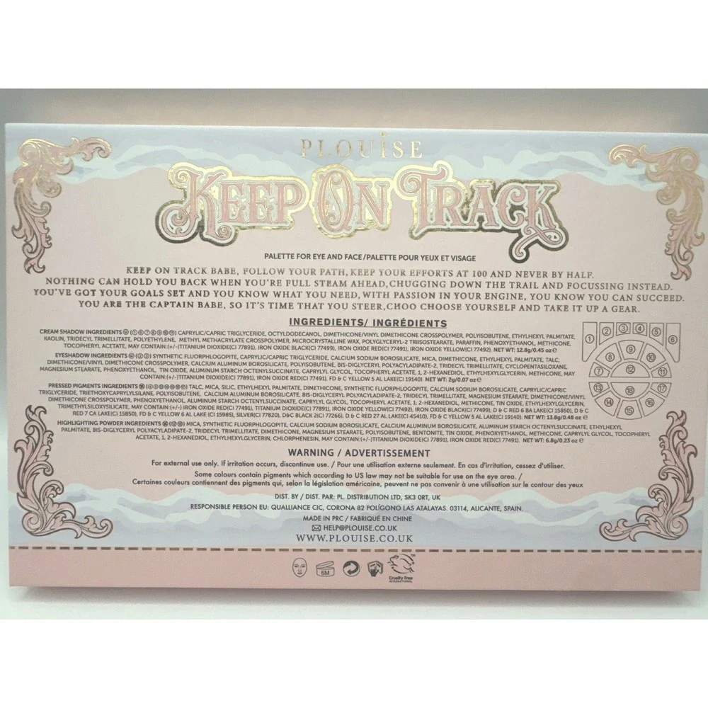 P Louise Keep On‎ Track Eye and Face Palette Warm Gold Brown Shimmer Matte BNIB